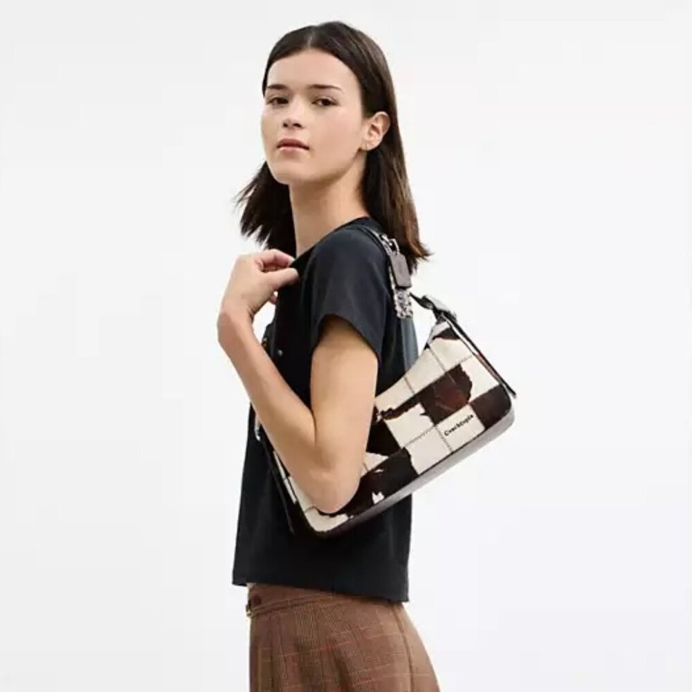 NWT Coachtopia Alter Ego Shoulder Bag In Upcrafted Haircalf With Cow Print - Picture 5 of 7